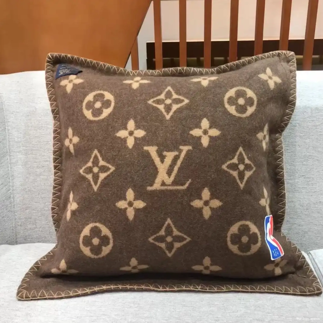 LV WOOL PILLOW THROW CUSTOM LETTERS 0514